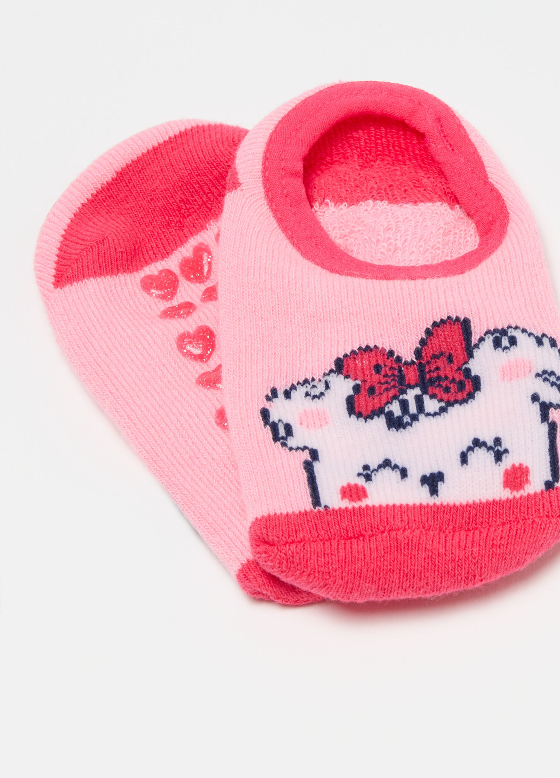 Slipper socks with puppy design
