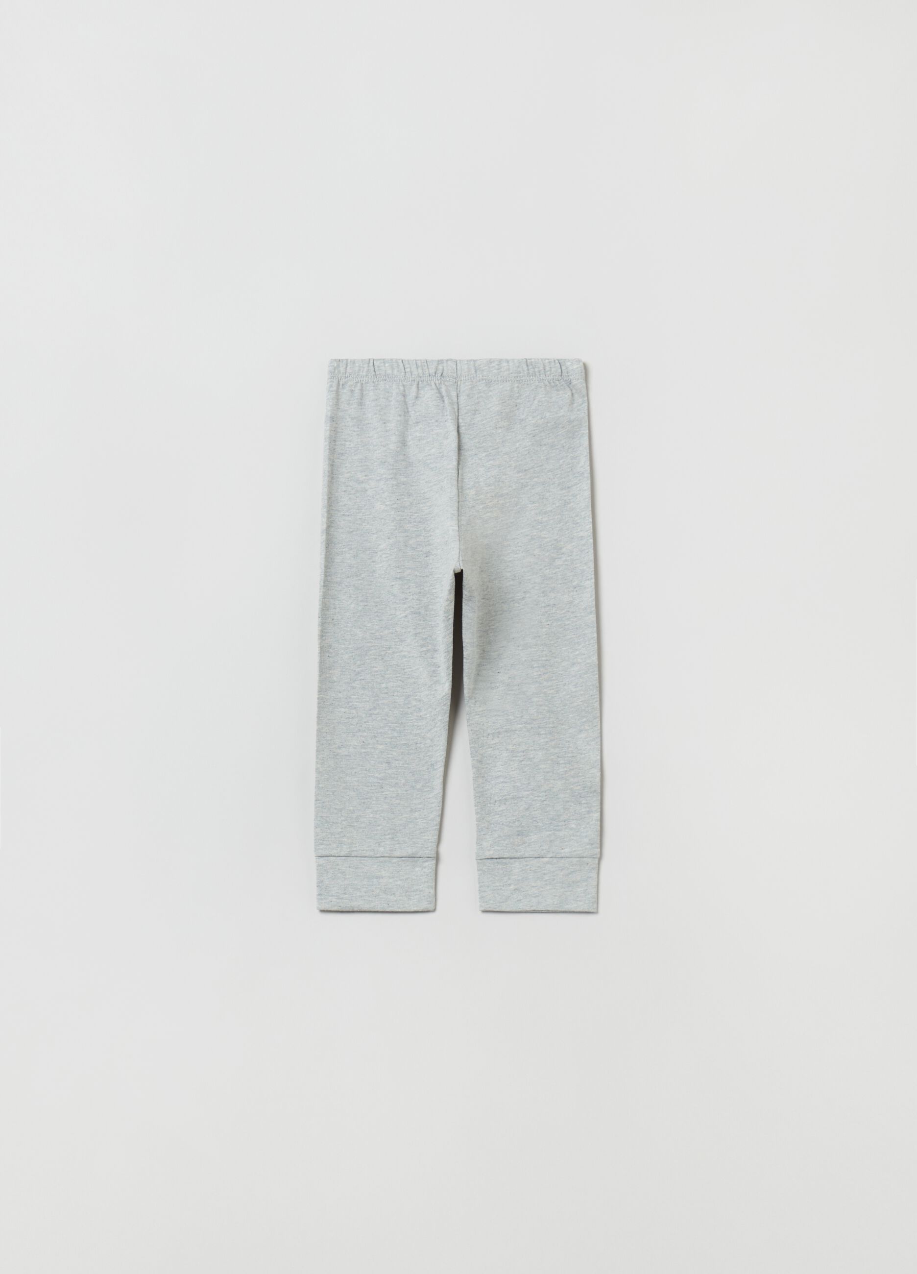Mélange joggers with drawstring