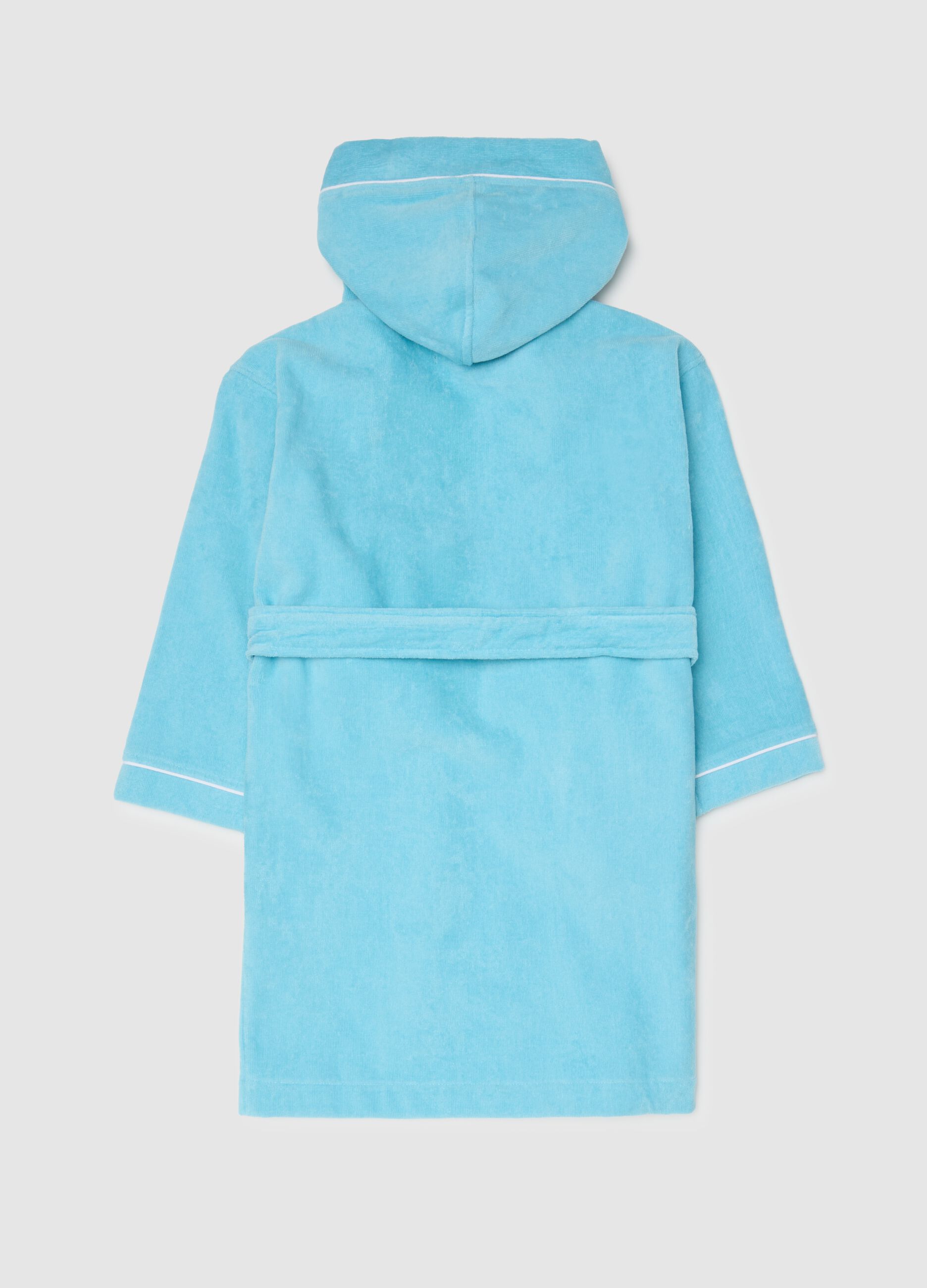 Multicolour Boys' Pure Cotton Hooded Bathrobe
