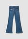 Girls&rsquo; blue flared stretch-cotton jeans_5