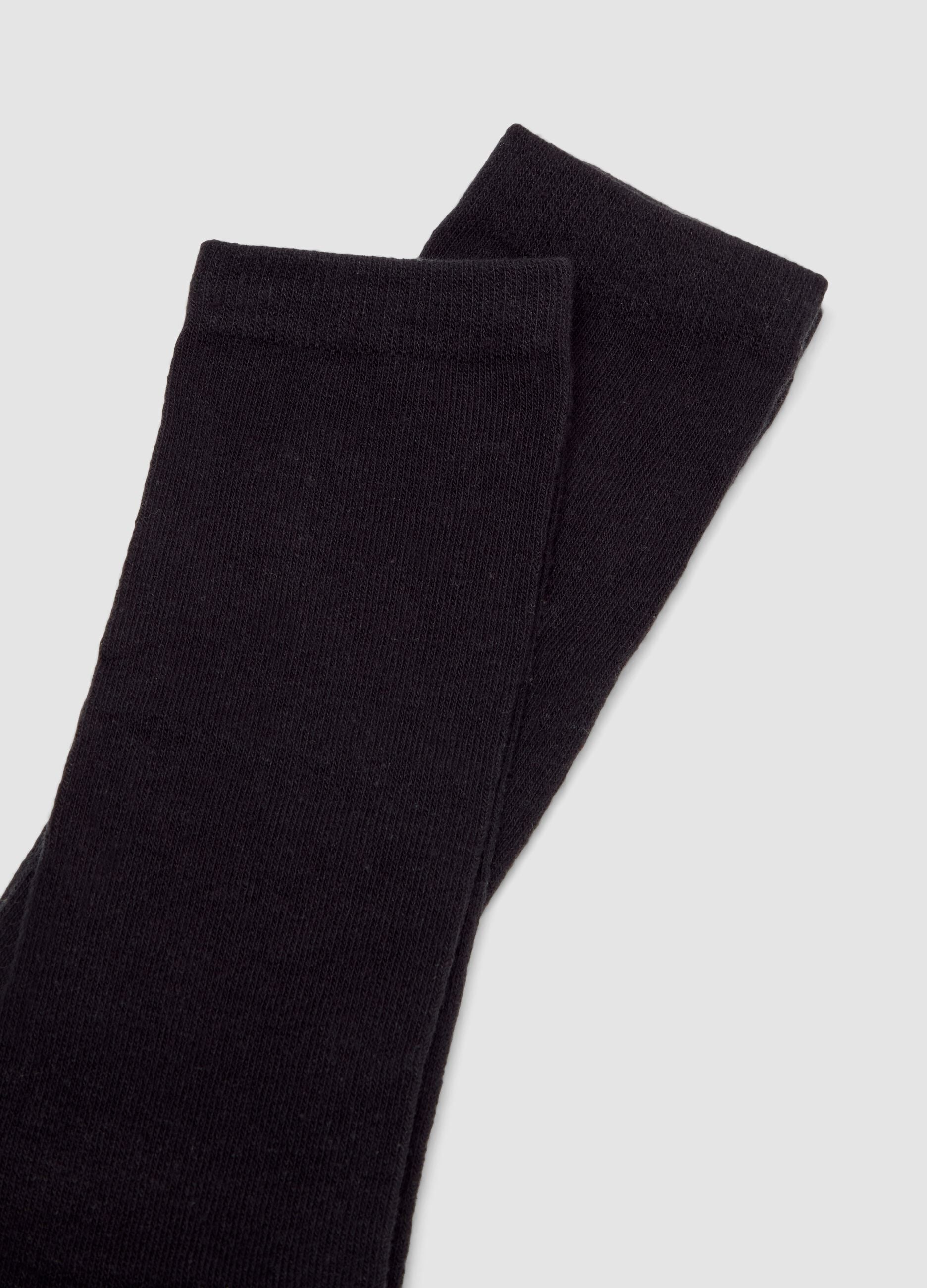 3-pack of black organic stretch cotton socks