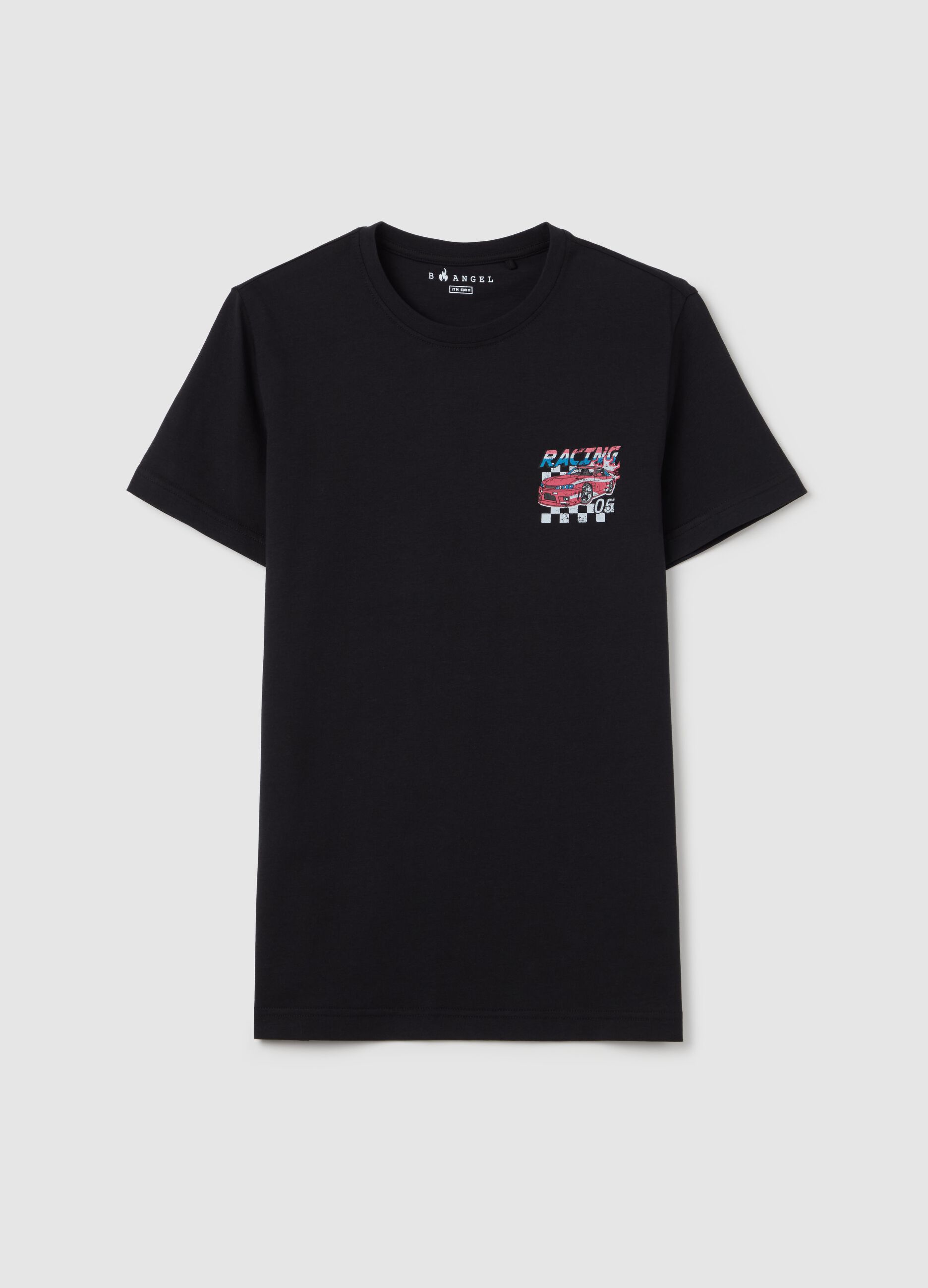 T-shirt with Racing print