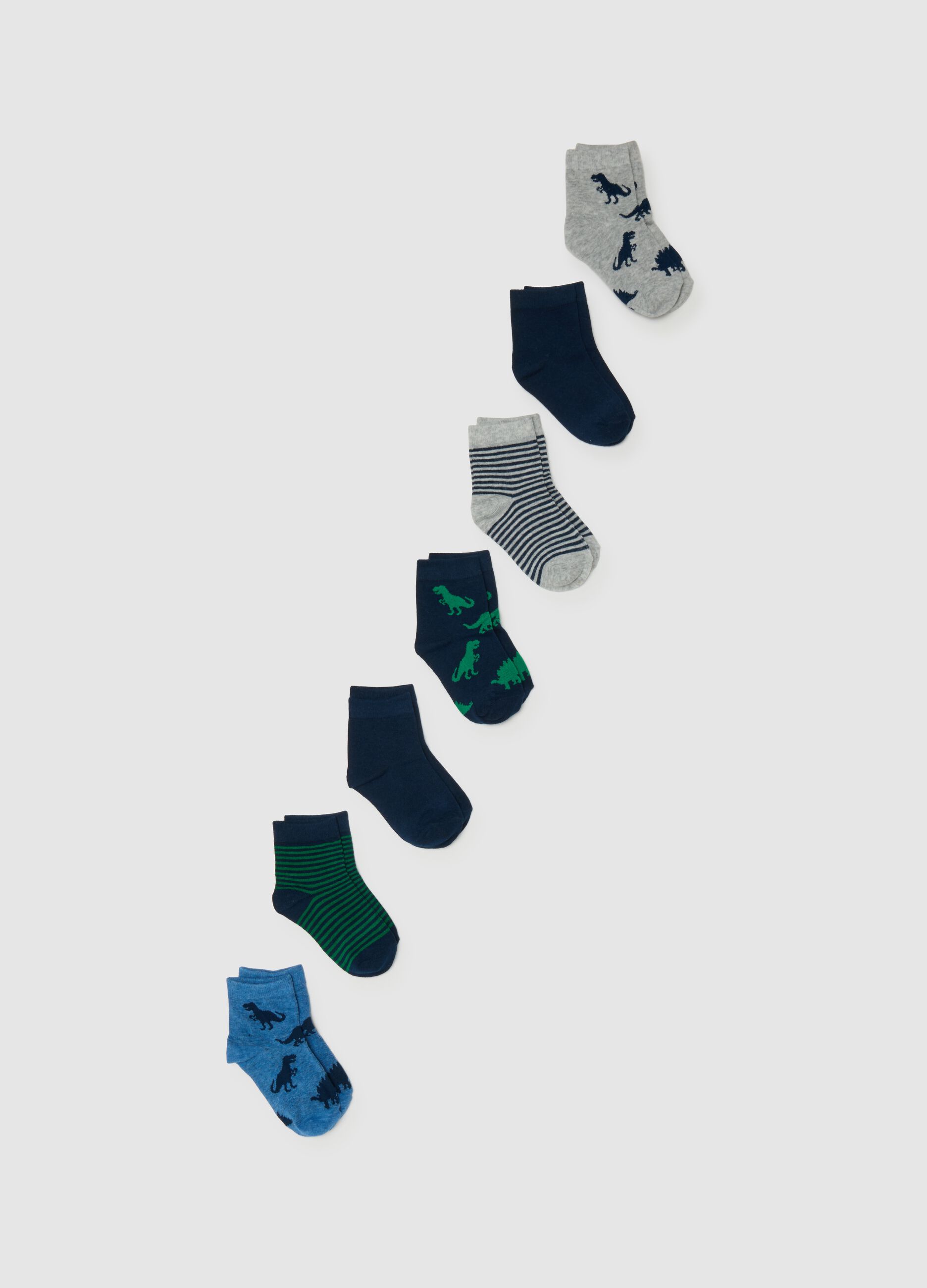 Children's multi-pack cotton ankle socks in multicolour