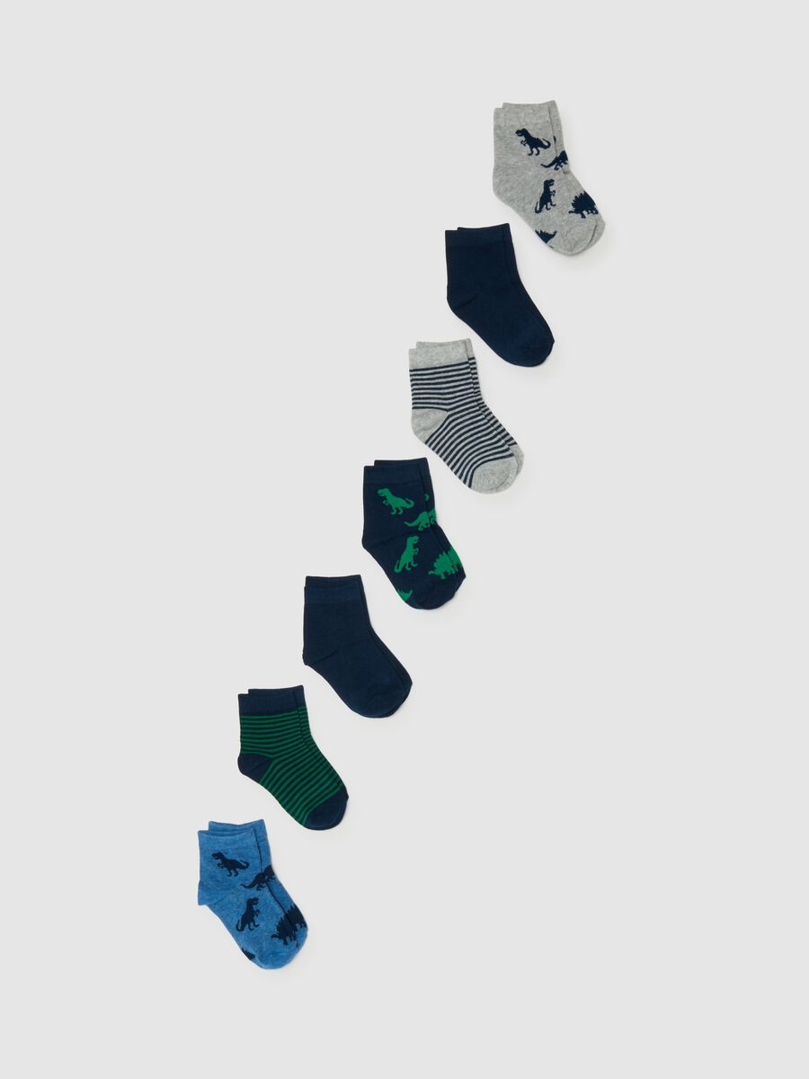 Children's multi-pack cotton ankle socks in multicolour_0