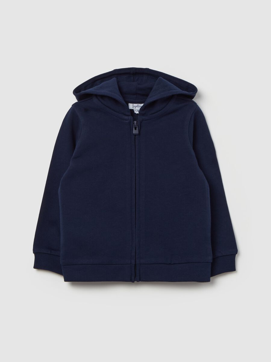 Full-zip in French Terry con cappuccio_0