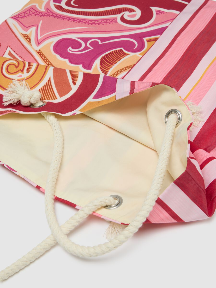 Women's multicolour pure cotton shopper bag QUID_1