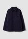 Blue pure cotton regular-fit shacket with zip_4