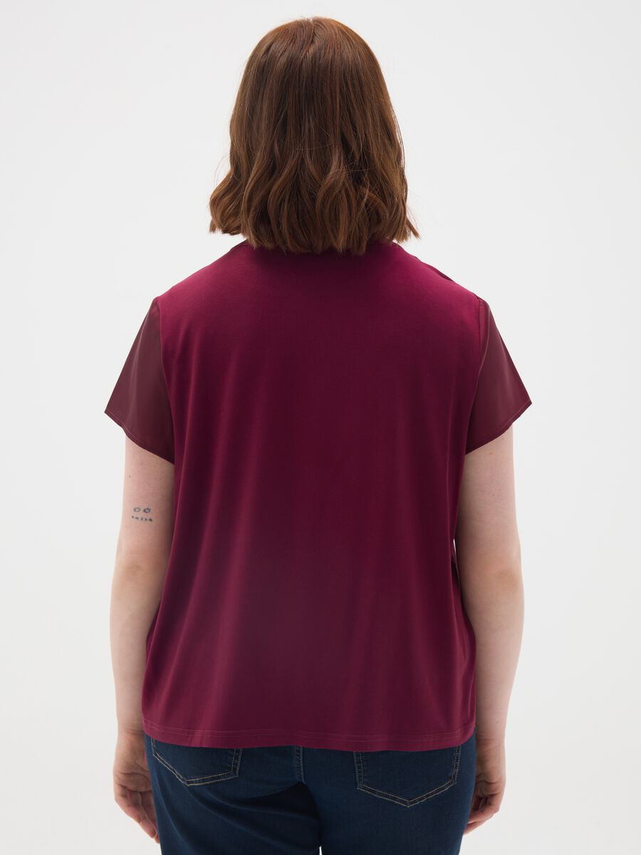 Red mixed regular fit top_3