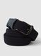 Blue woven belt with metal buckle_2