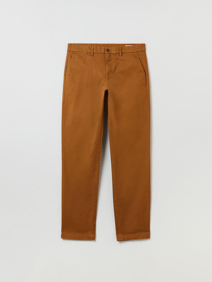 Pantaloni slim fit in cotone stretch_1