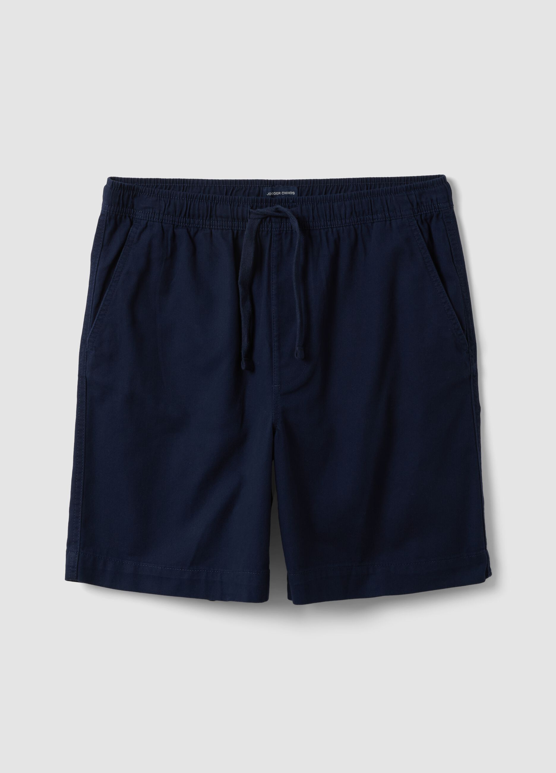 Shorts blu in puro cotone regular fit
