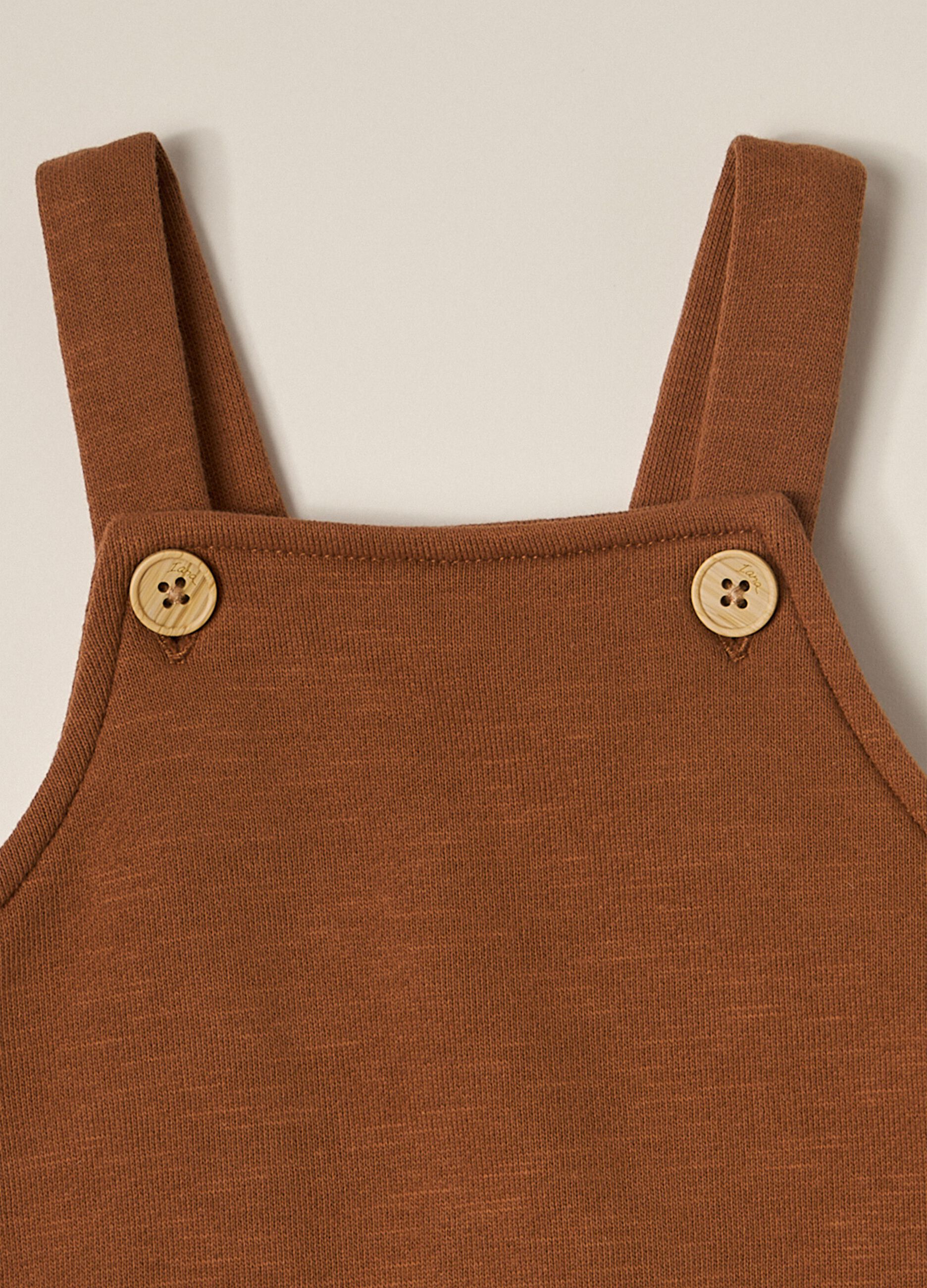 IANA newborn boy dungarees in 100% cotton French terry