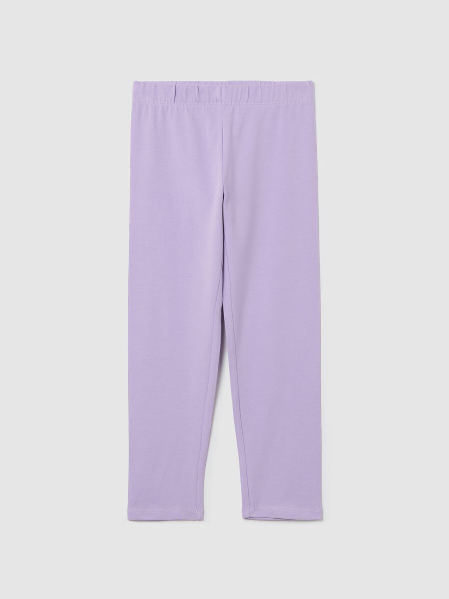 Girls’ skinny-fit leggings in stretch cotton_0