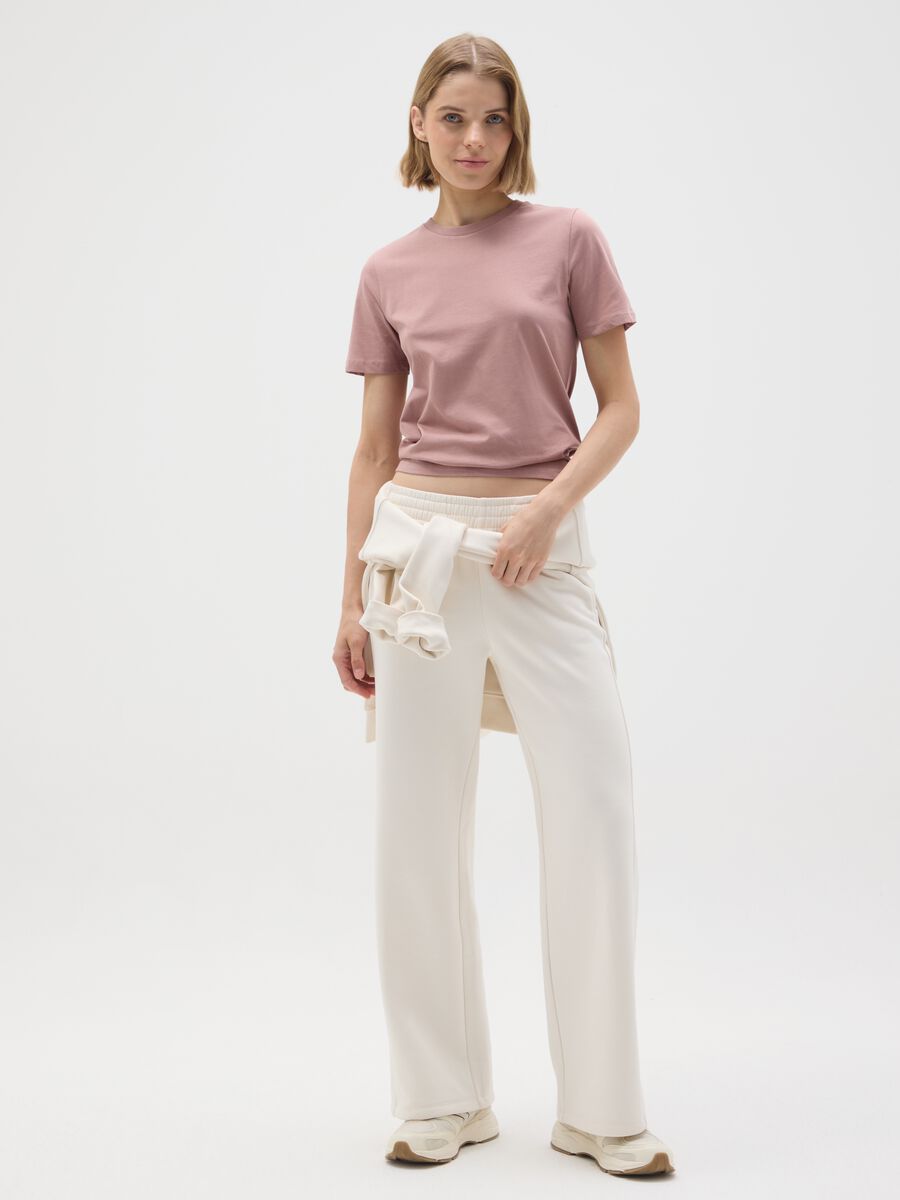 Pink regular fit pure cotton t-shirt_1