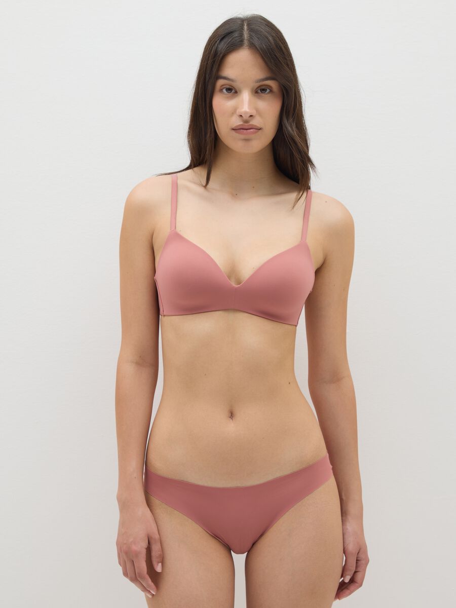 Pink Stretch Blend Bra_1