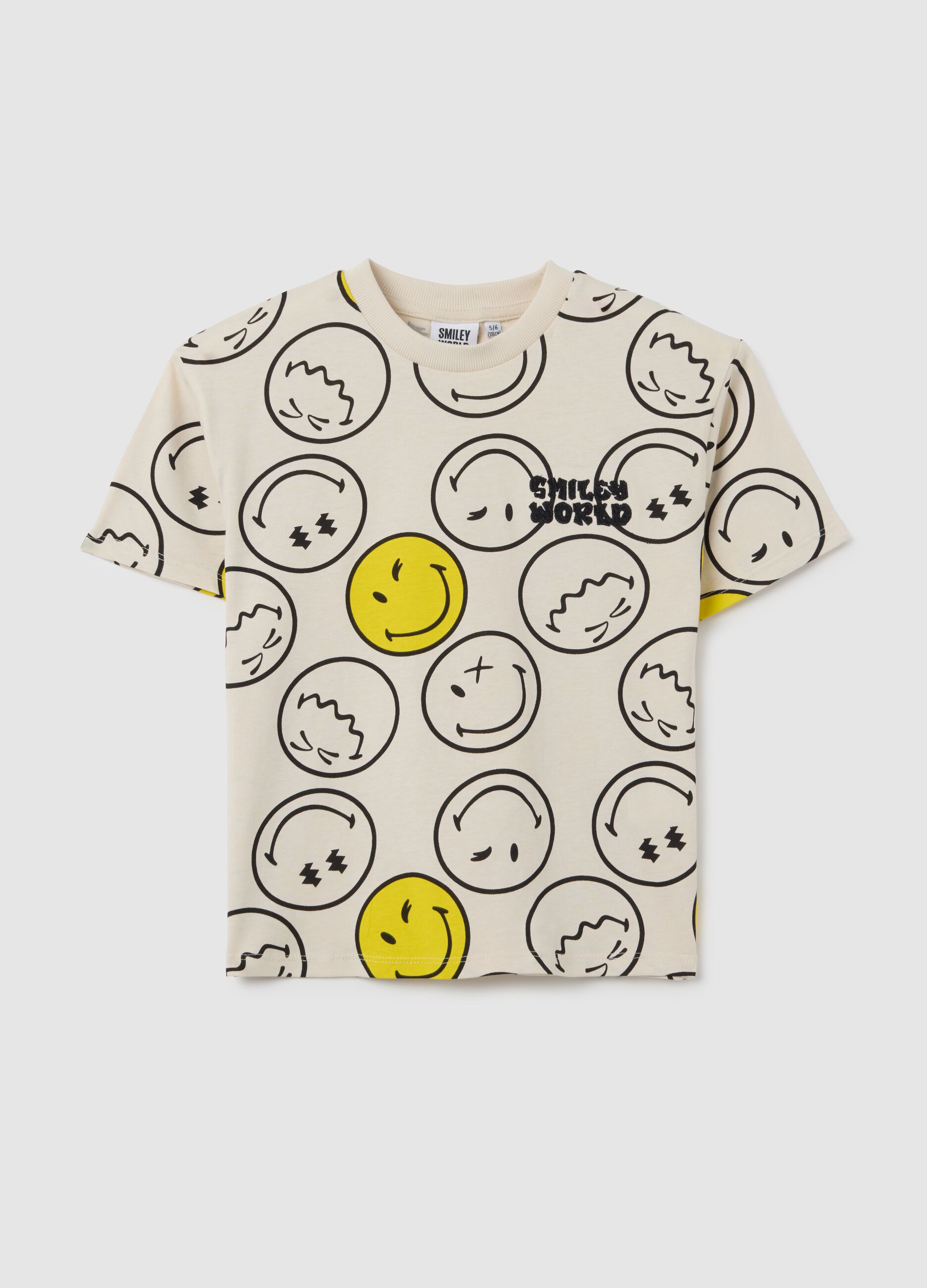 Children's multicolor pure cotton regular fit T-shirt with print