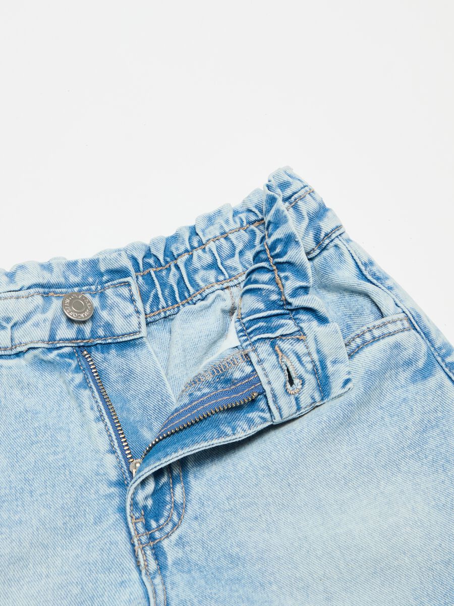 Denim paper bag shorts_2