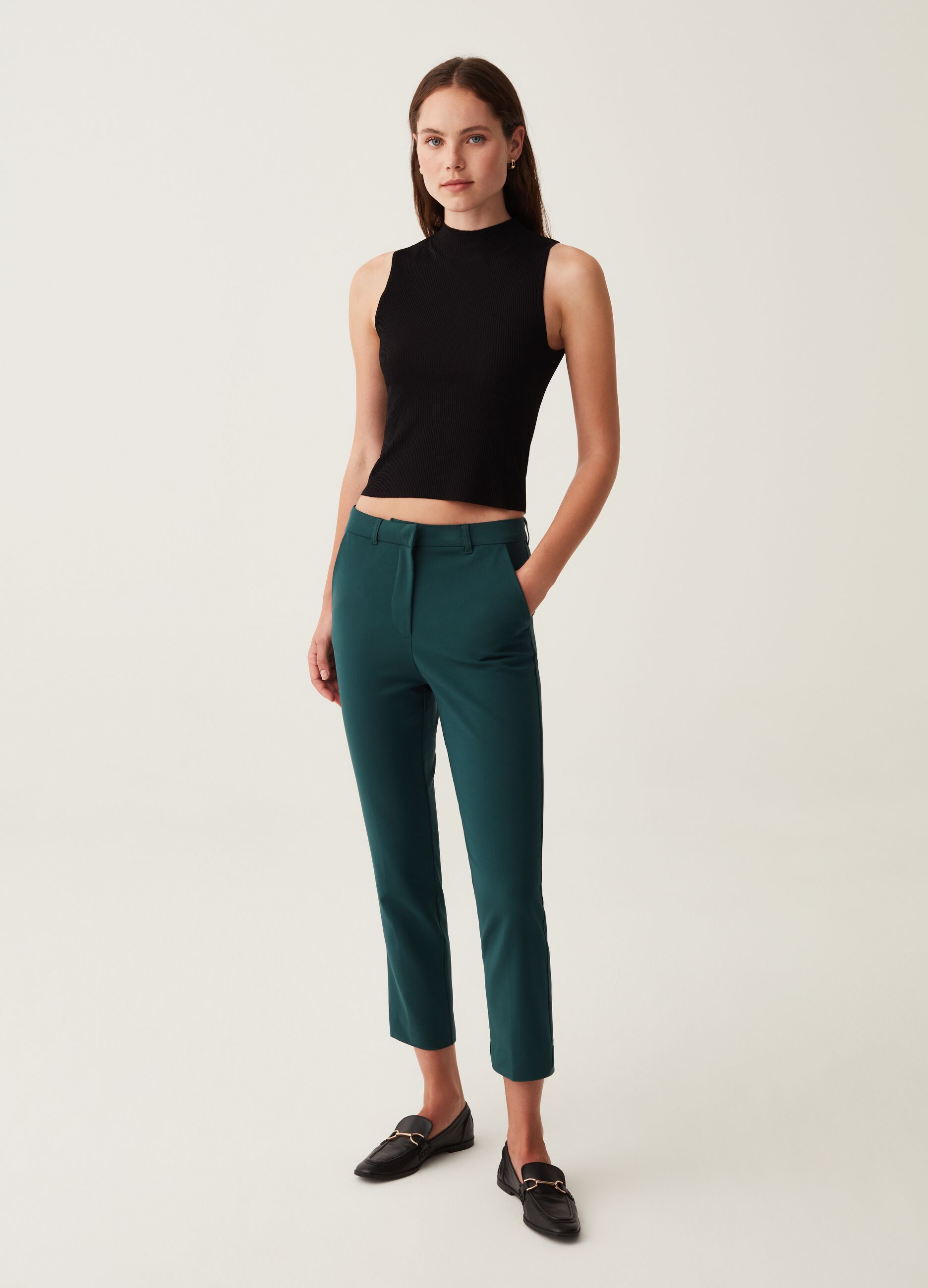 Pantaloni a sigaretta cropped_0