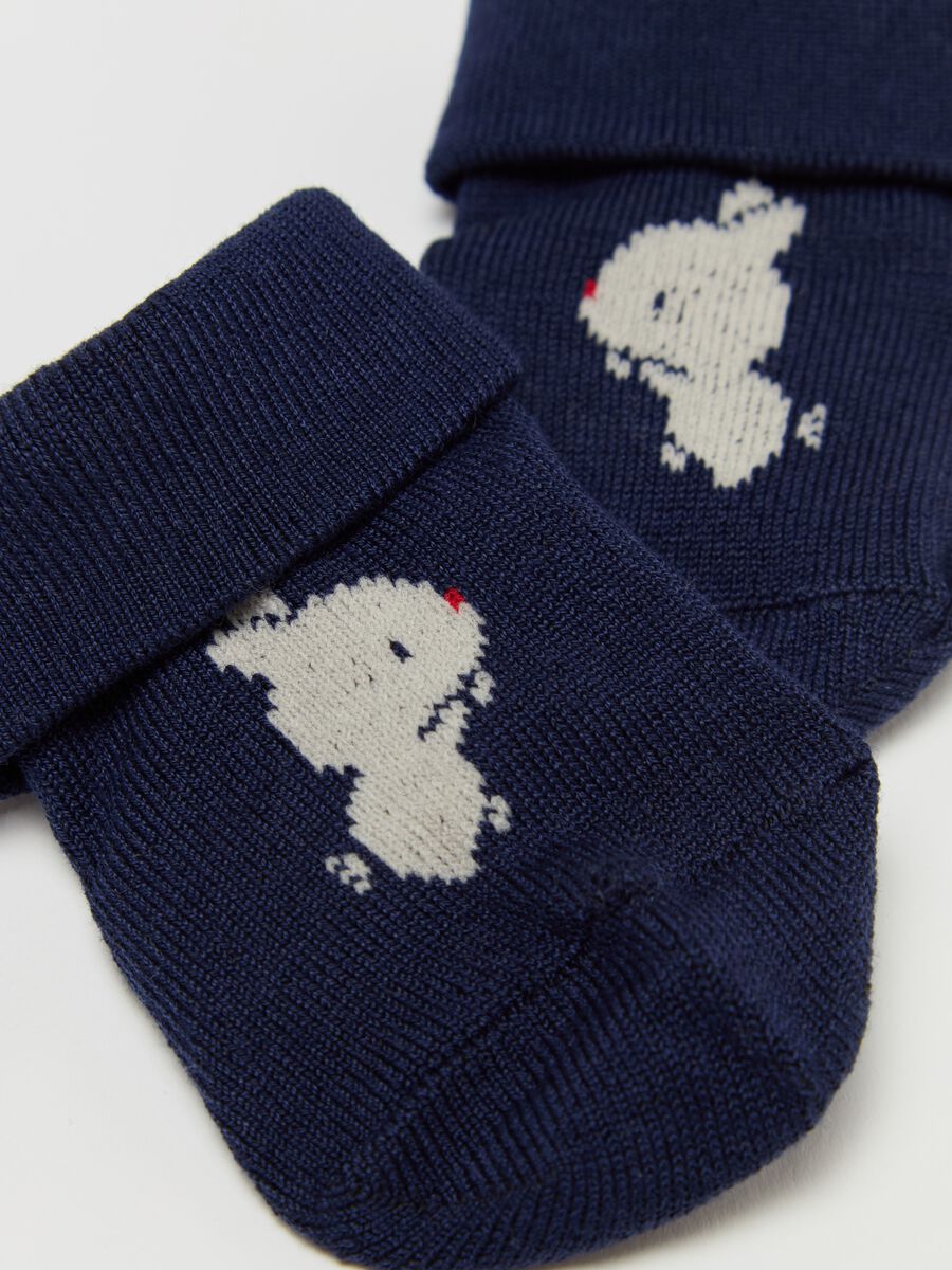 Two-pair pack short socks with animals design_2