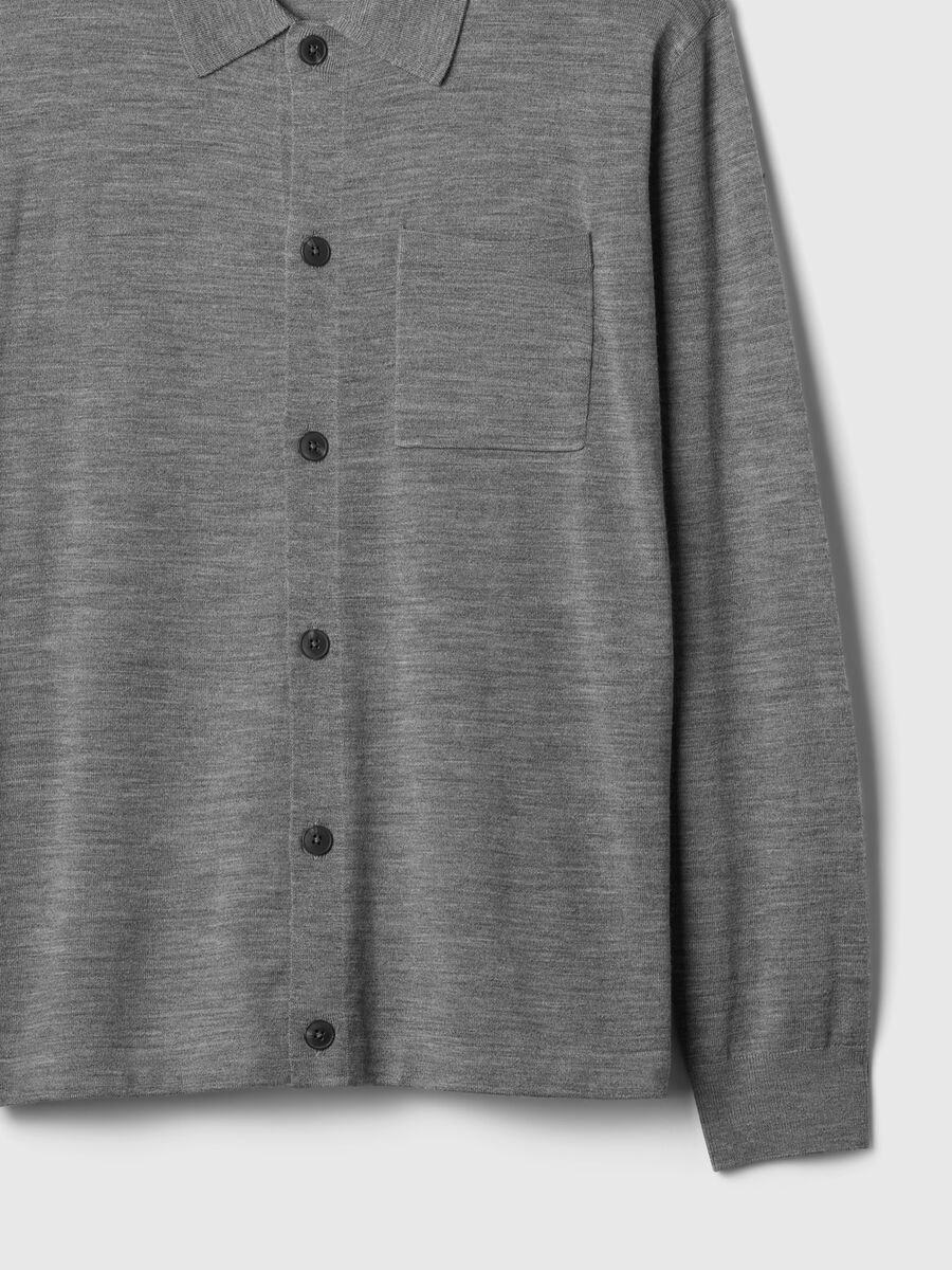 Cardigan top in merino wool_4