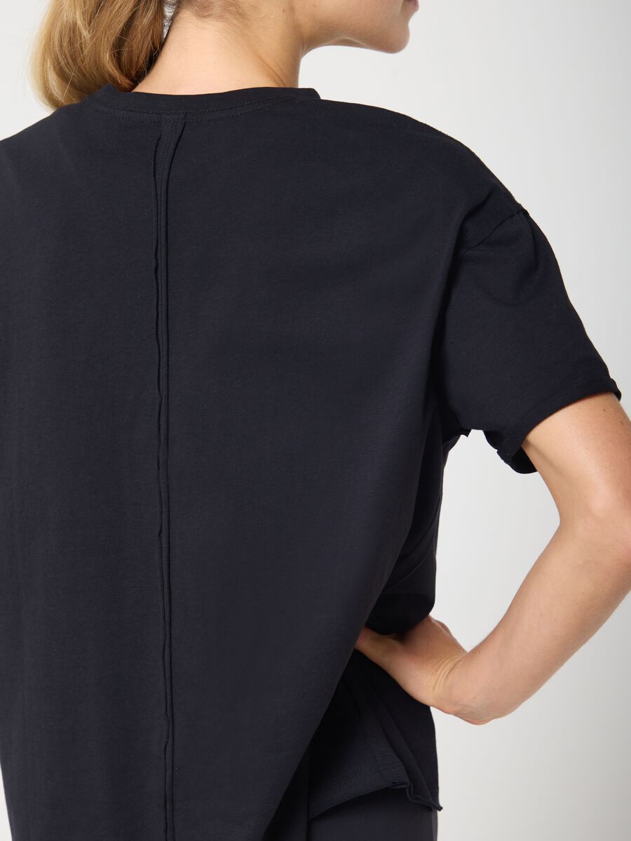 Black sports cotton T-shirt ALTAVIA STUDIO_3