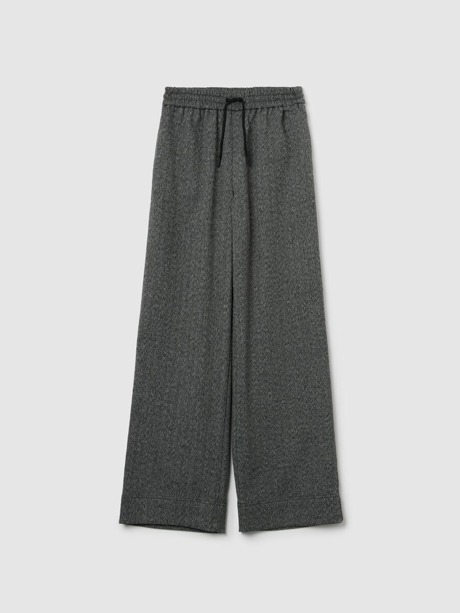Mélange Grey Regular Fit Trousers_4