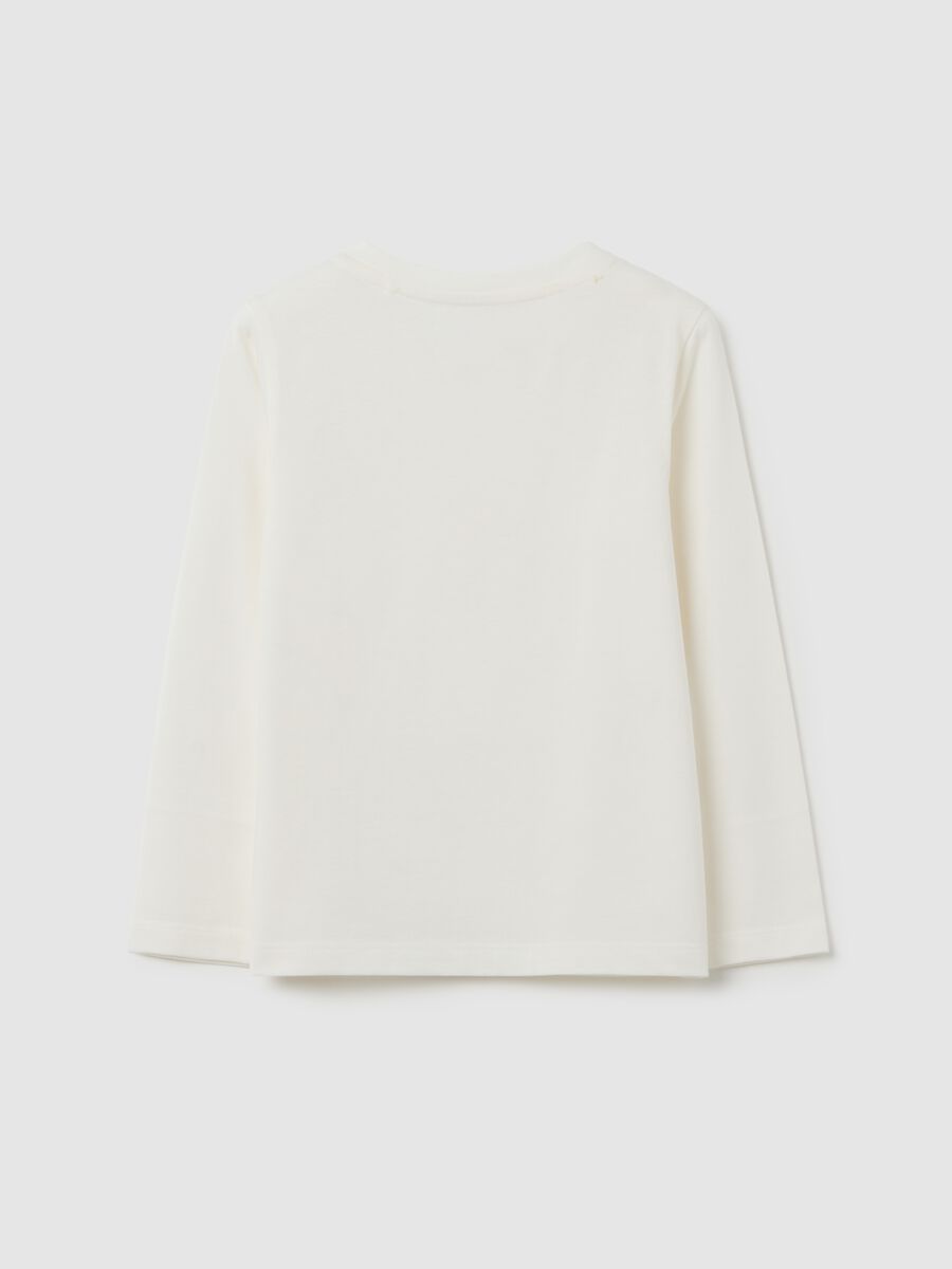 Girl's white pure cotton T-shirt regular fit_1