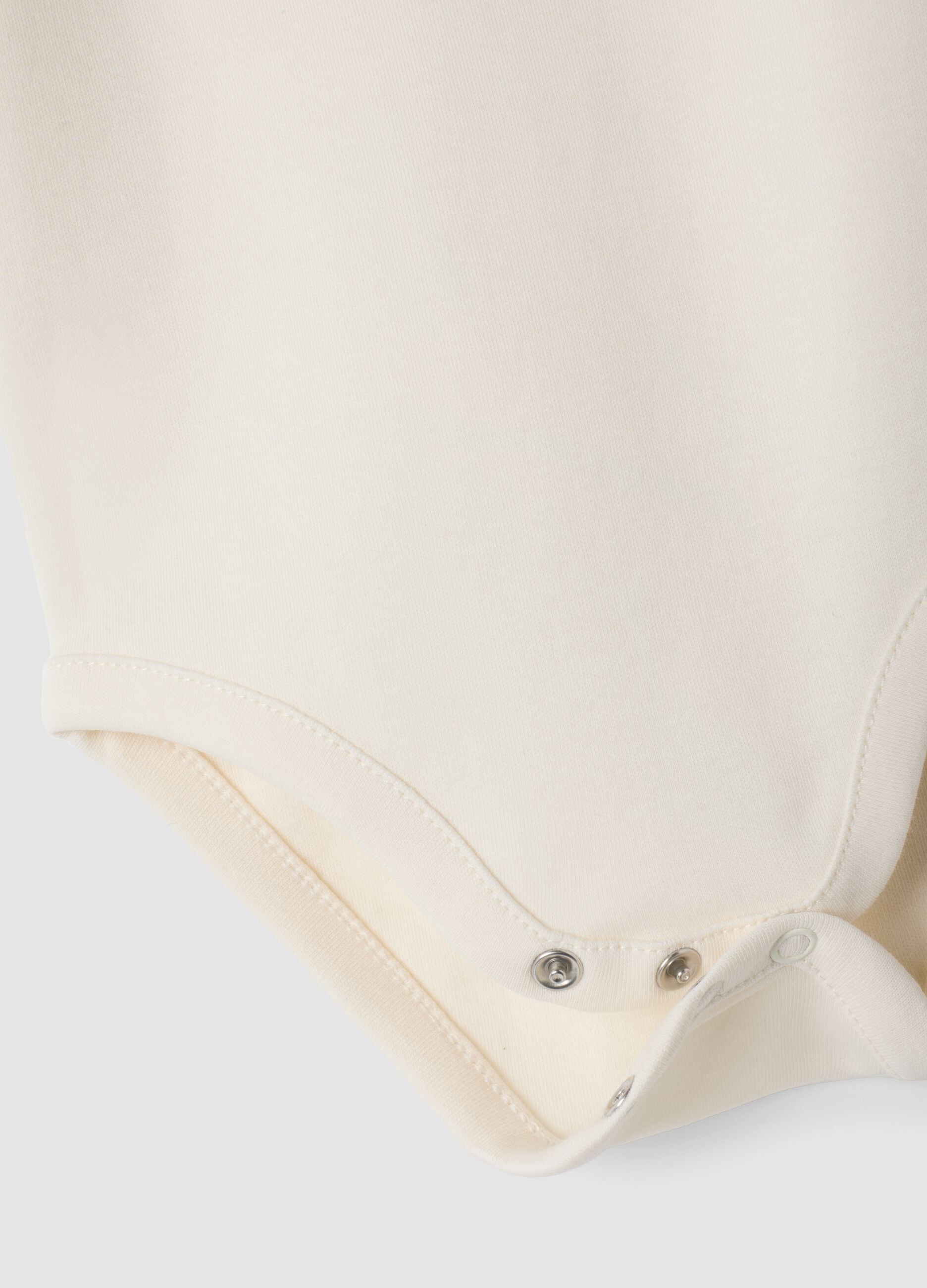 3-pack ivory and light pink organic cotton crew-neck bodysuits