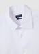 White Cotton Blend Slim Fit Easy Iron Shirt_1