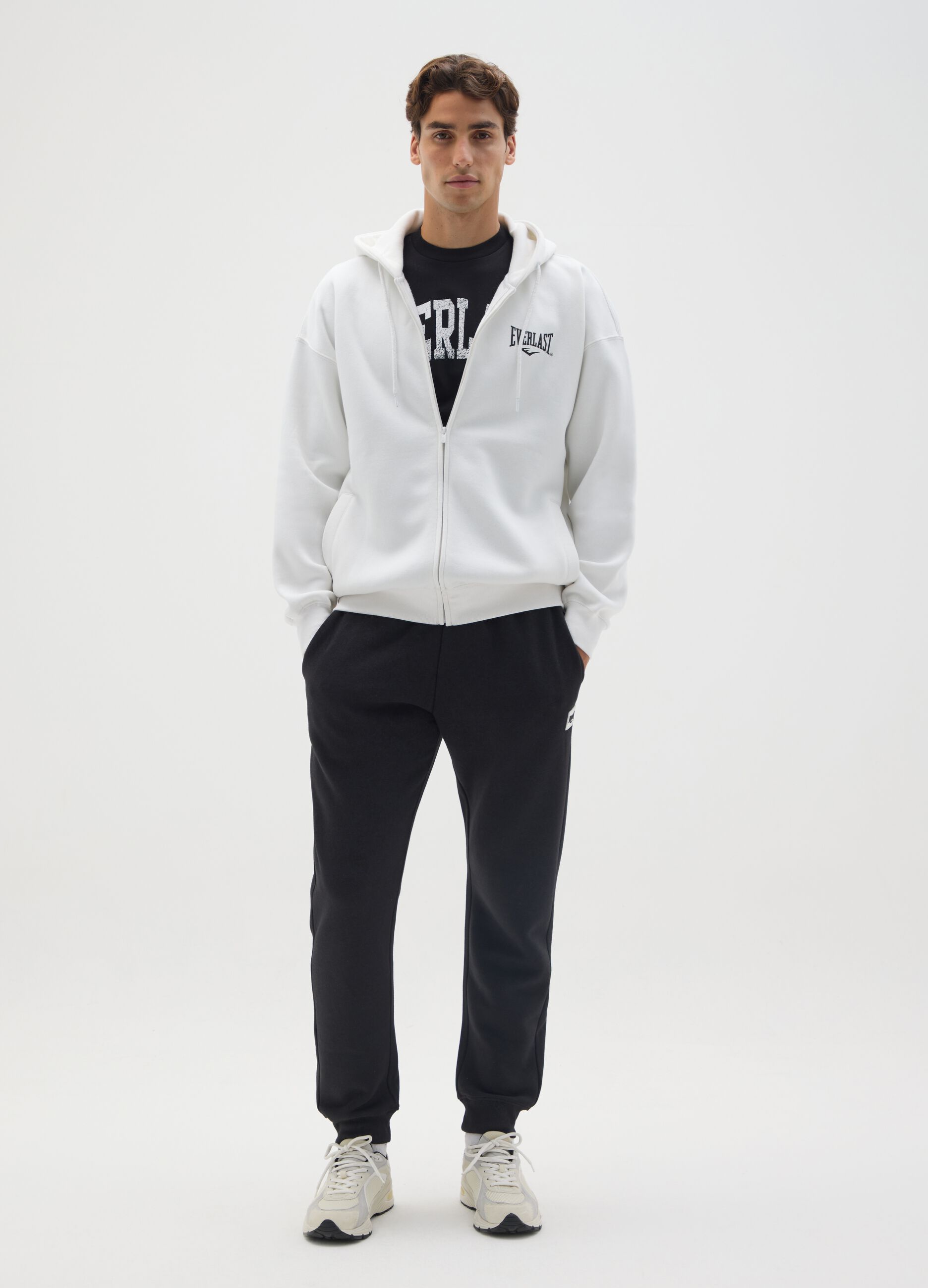White Cotton Blend Sweatshirt