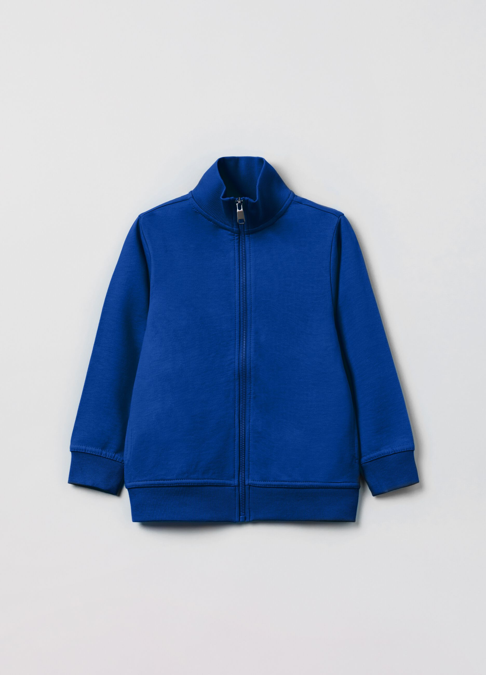 Full-zip in felpa a collo alto_0