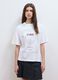 White pure cotton crew-neck T-shirt with print, relaxed fit_2