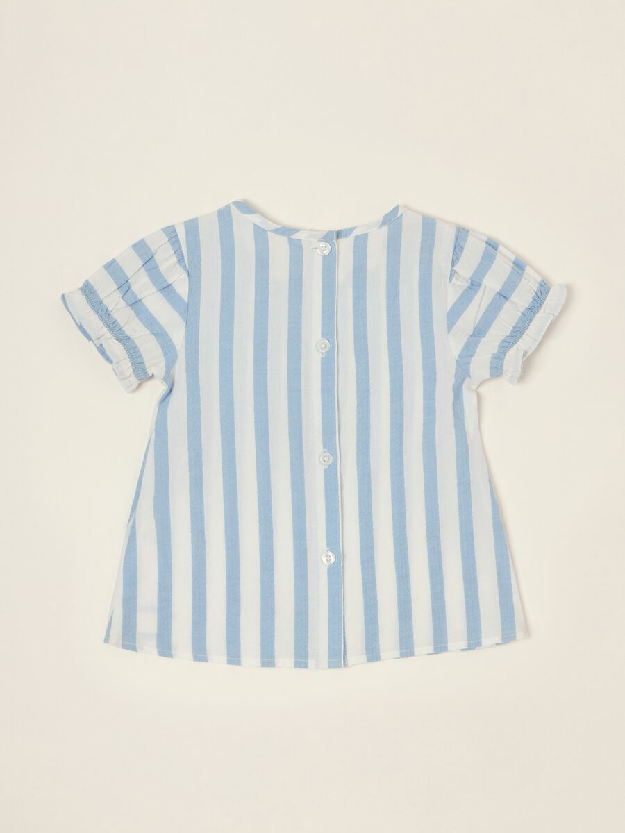 Maglia a righe azzurra in puro cotone_2