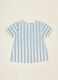 Blue striped pure cotton baby top_2