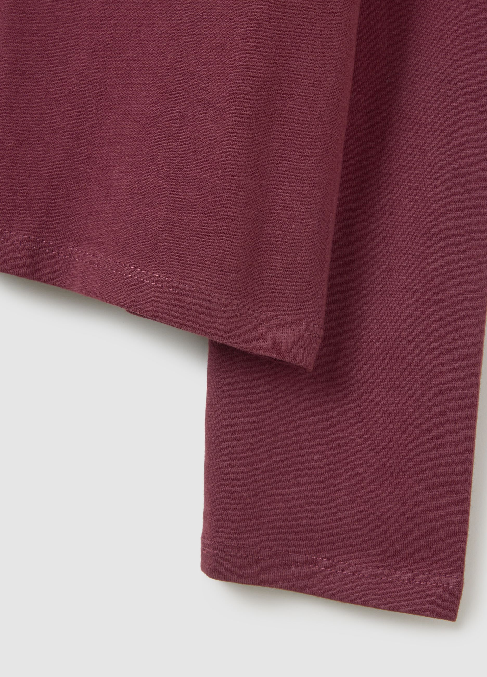 Red pure cotton sweater regular fit