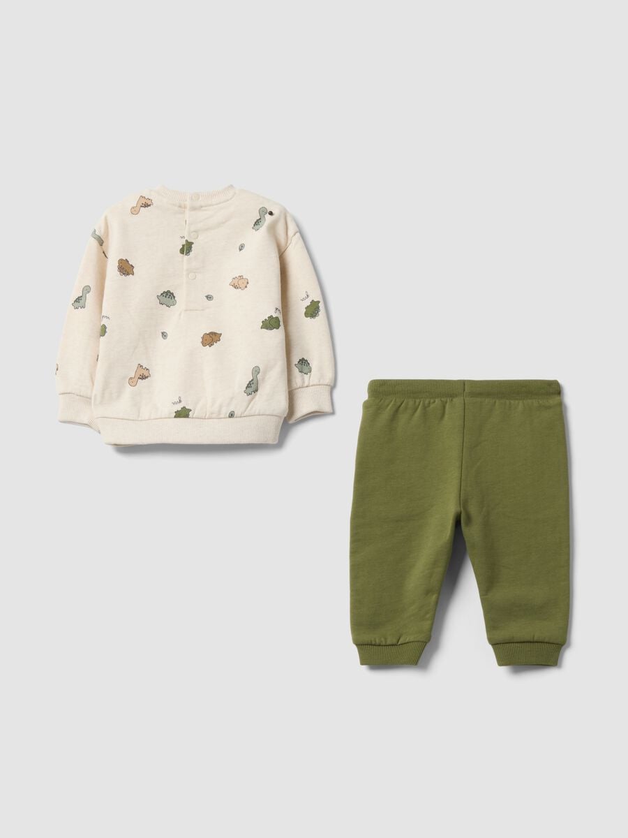 Beige and green set in pure organic cotton_1
