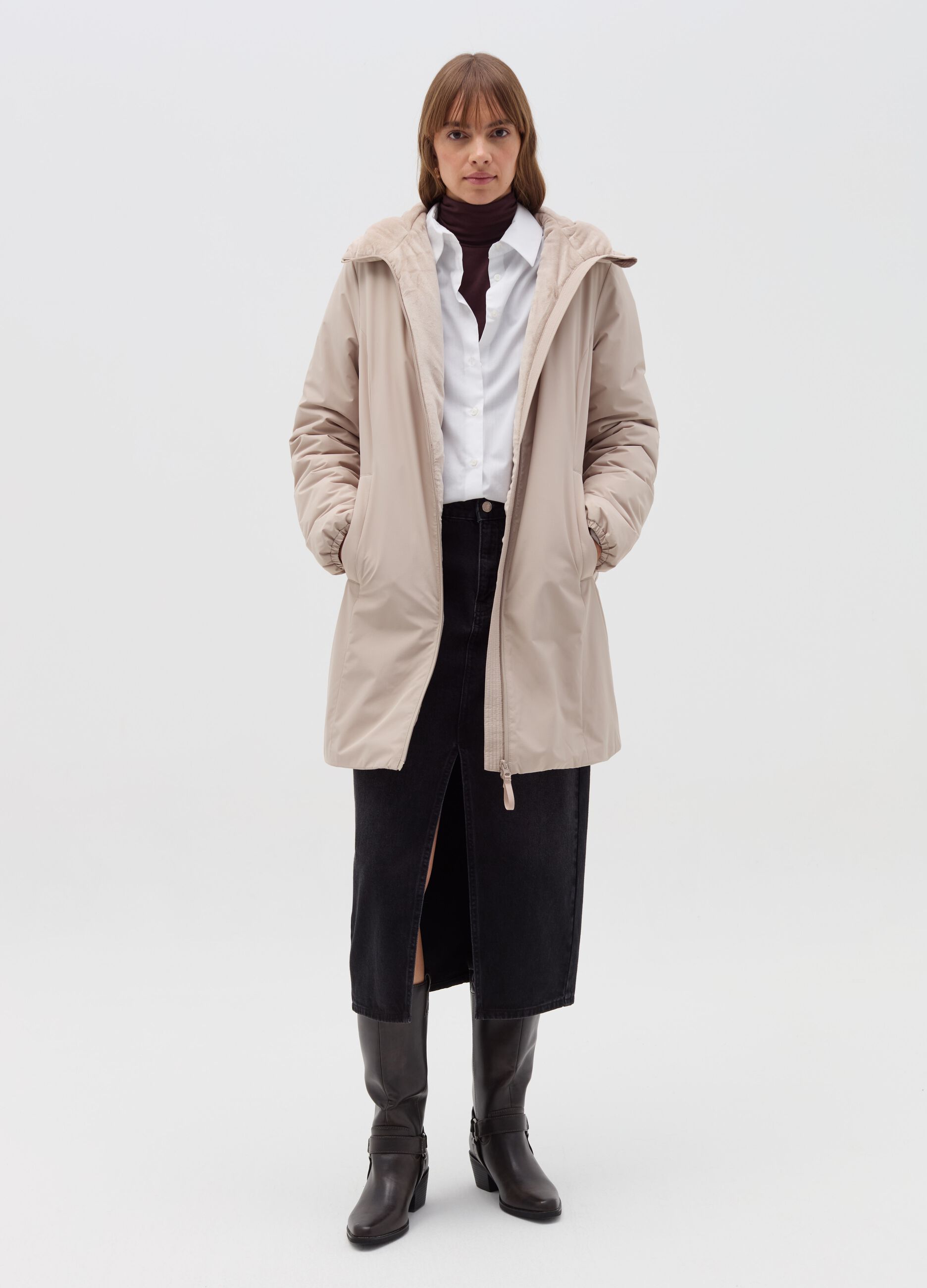 Essential parka with hood