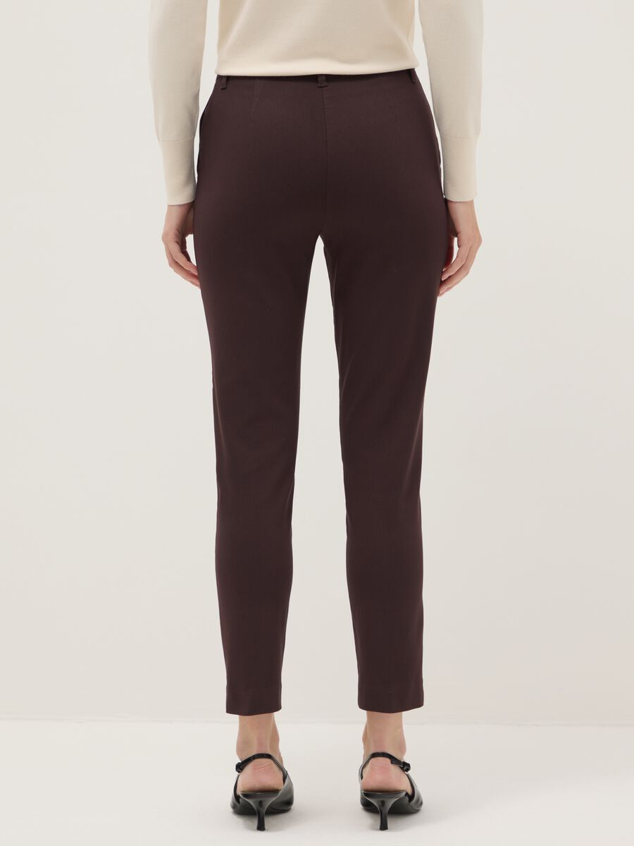 Brown slim fit chino trousers_2