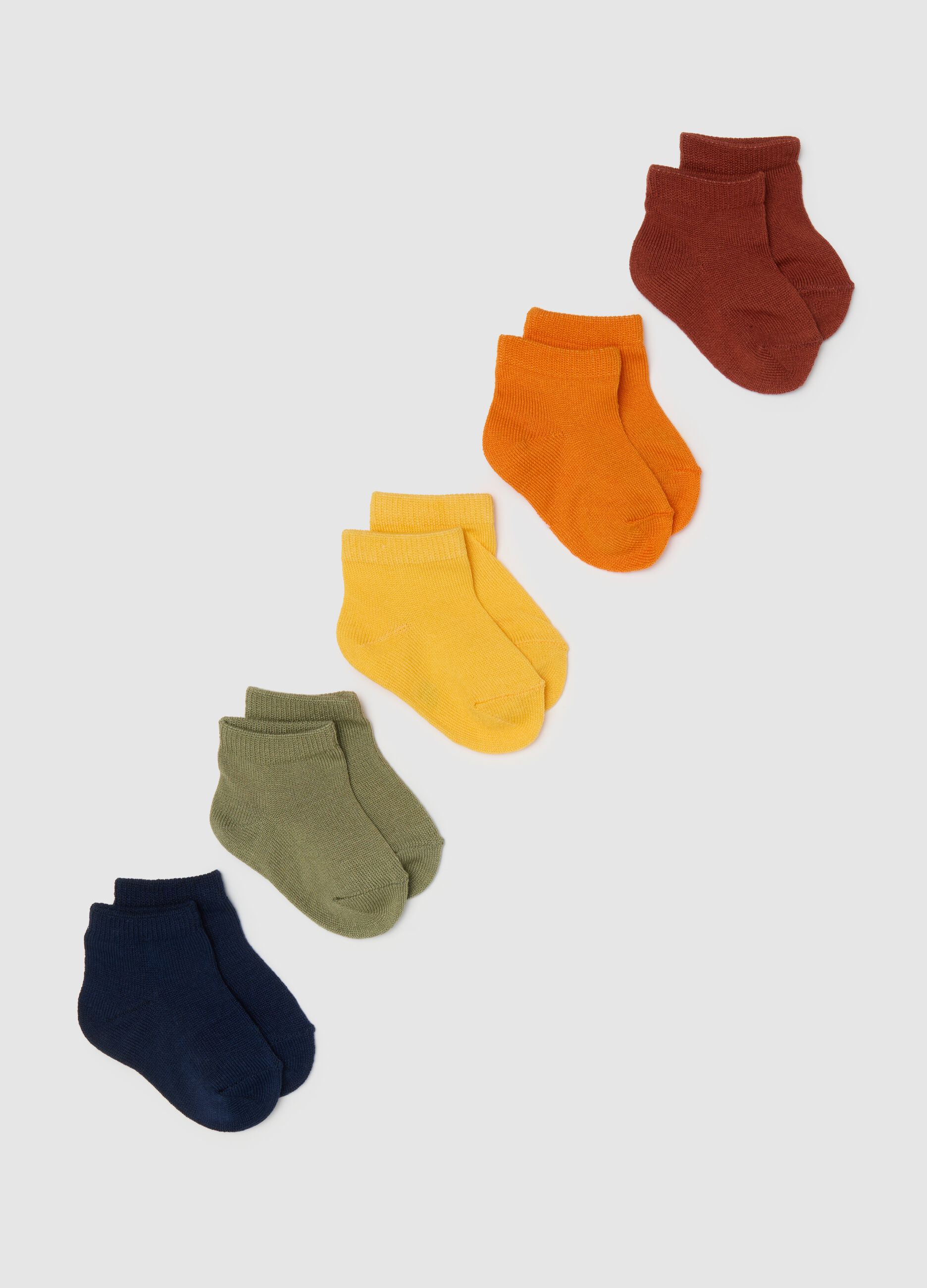 Children's multi-coloured cotton blend stretchy socks