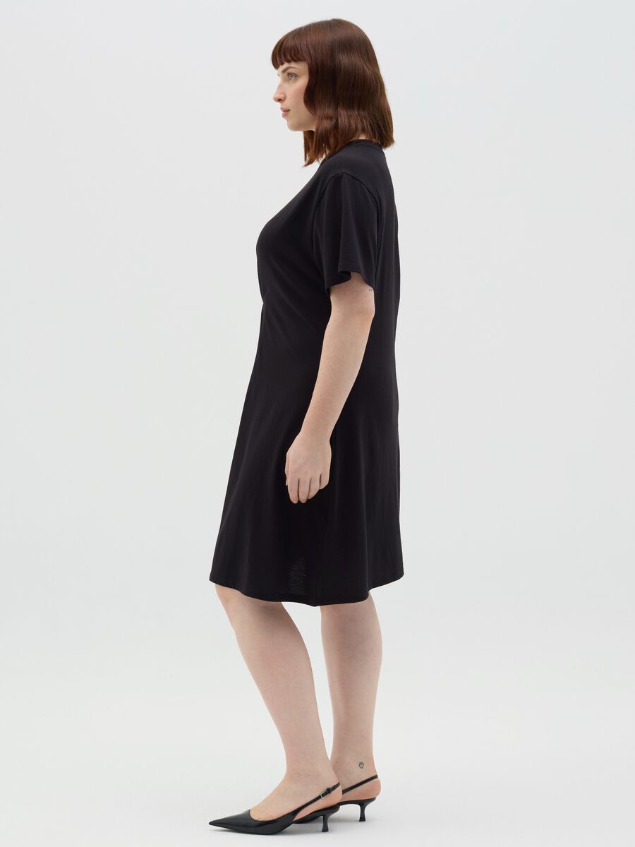 Curvy black dress in cotton_1