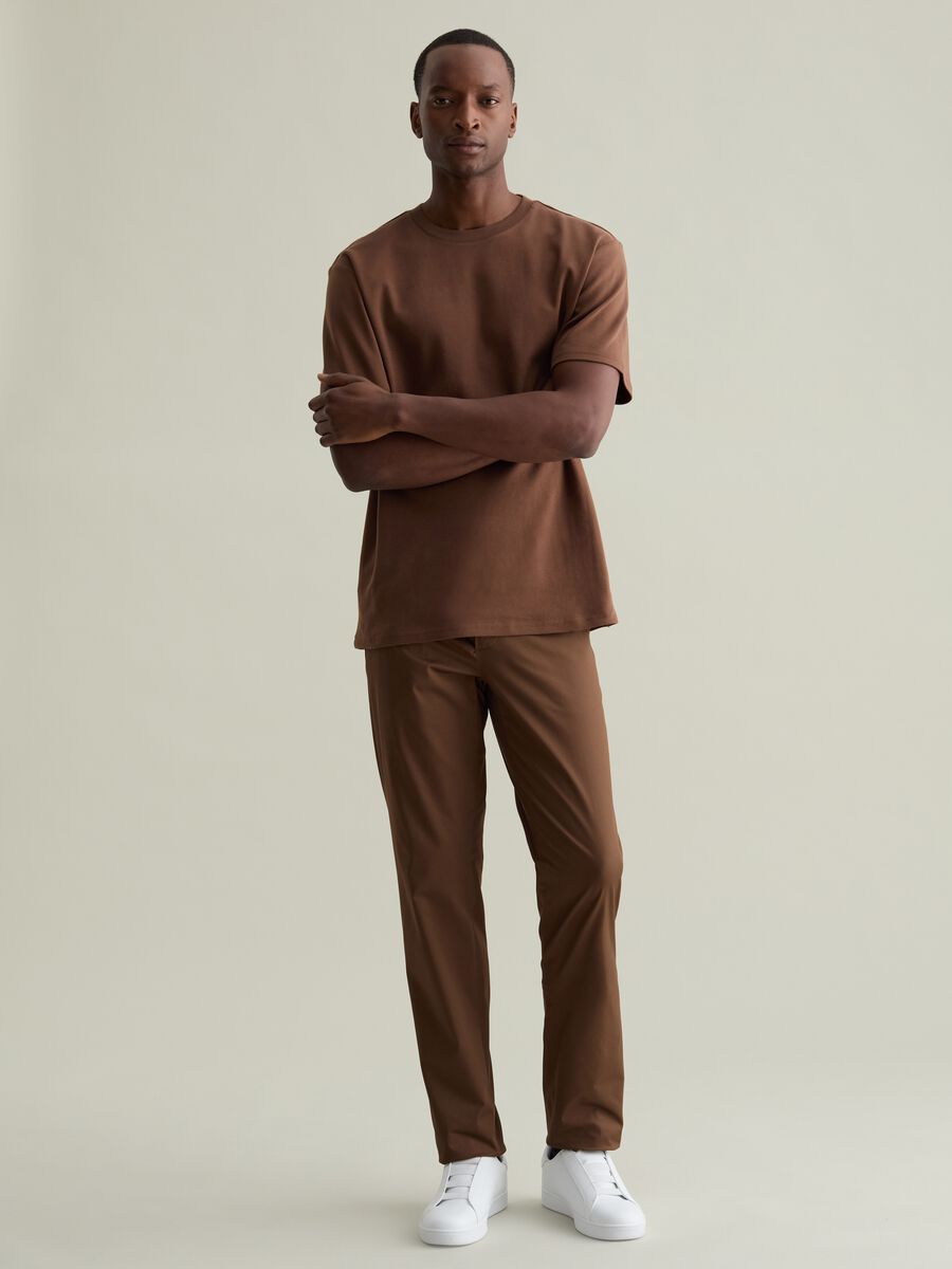 Stretch cotton chino trousers_0