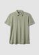 Polo verde in puro cotone a maniche corte slim fit_4