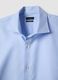 Camicia in puro cotone a quadri bianca e azzurra regular fit easy iron_1