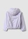Purple hooded rain jacket with zip for girls_5