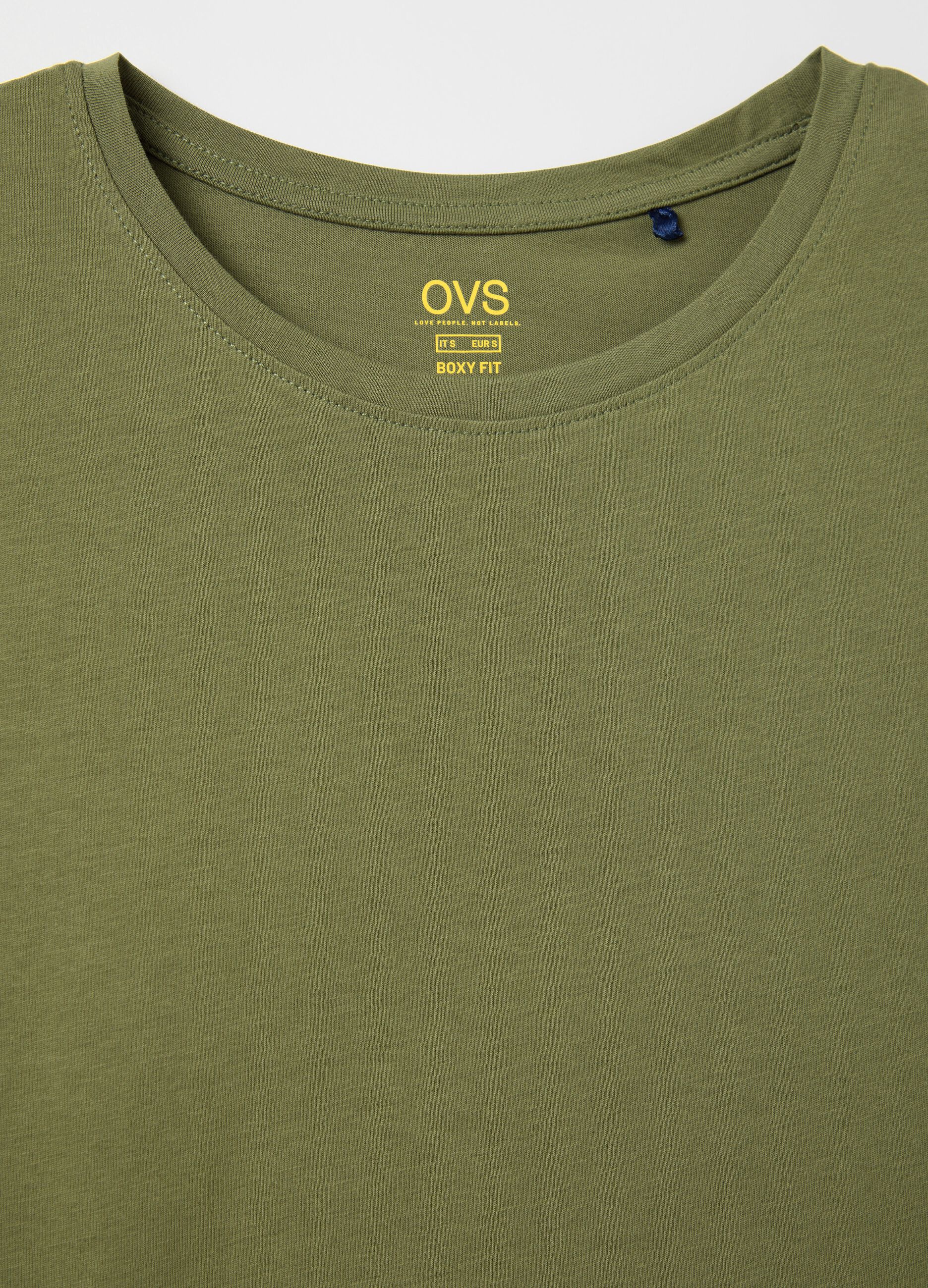 T-shirt in cotone boxy fit verde