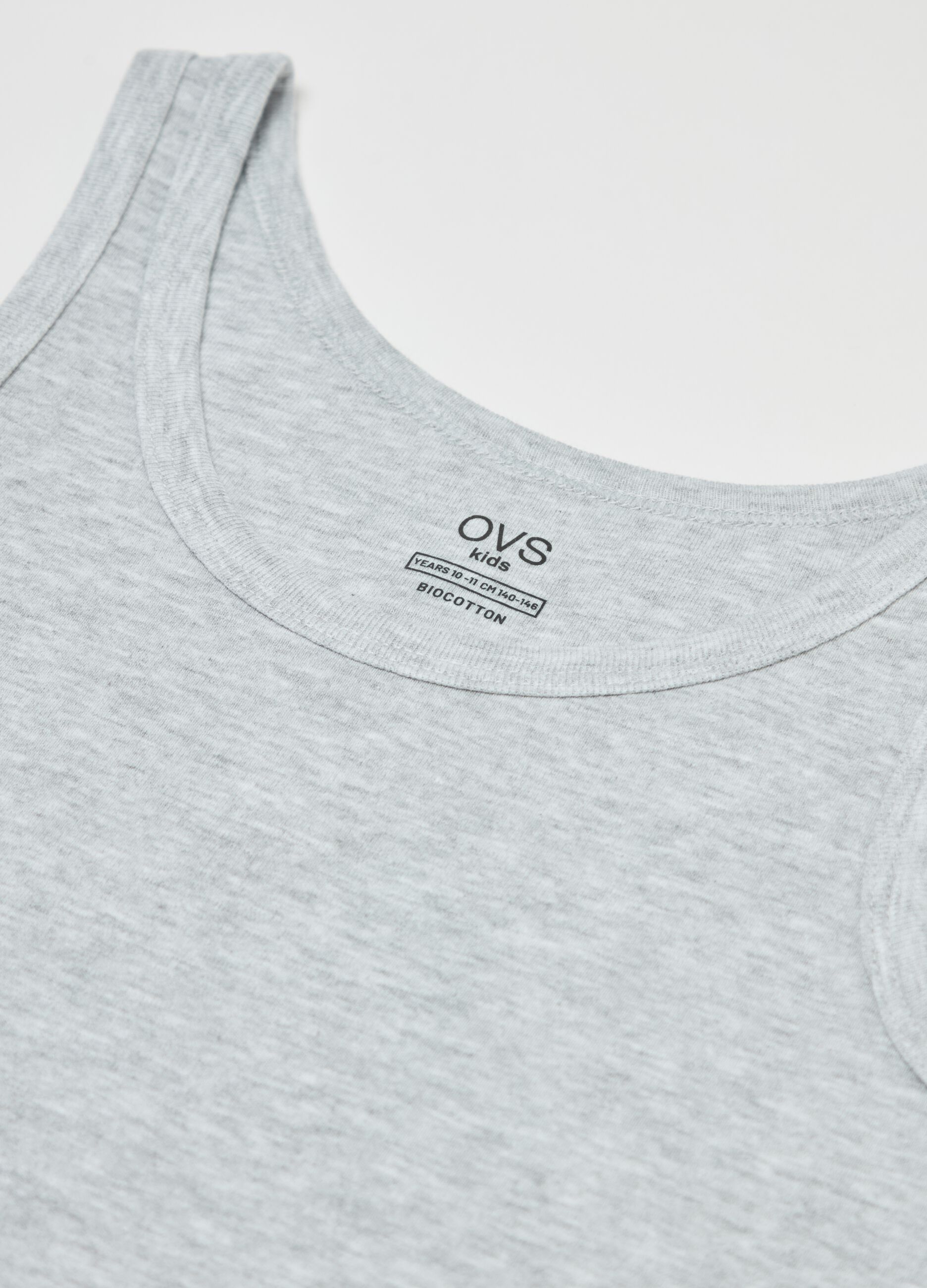 Two-pack racerback vests in organic cotton