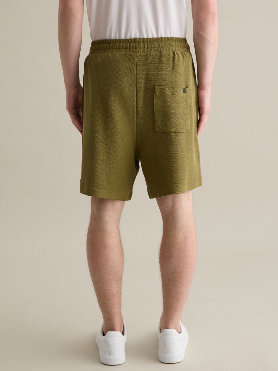 Green cotton Bermuda shorts by Piombo_3