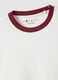 White crew-neck fitted T-shirt in pure cotton_5
