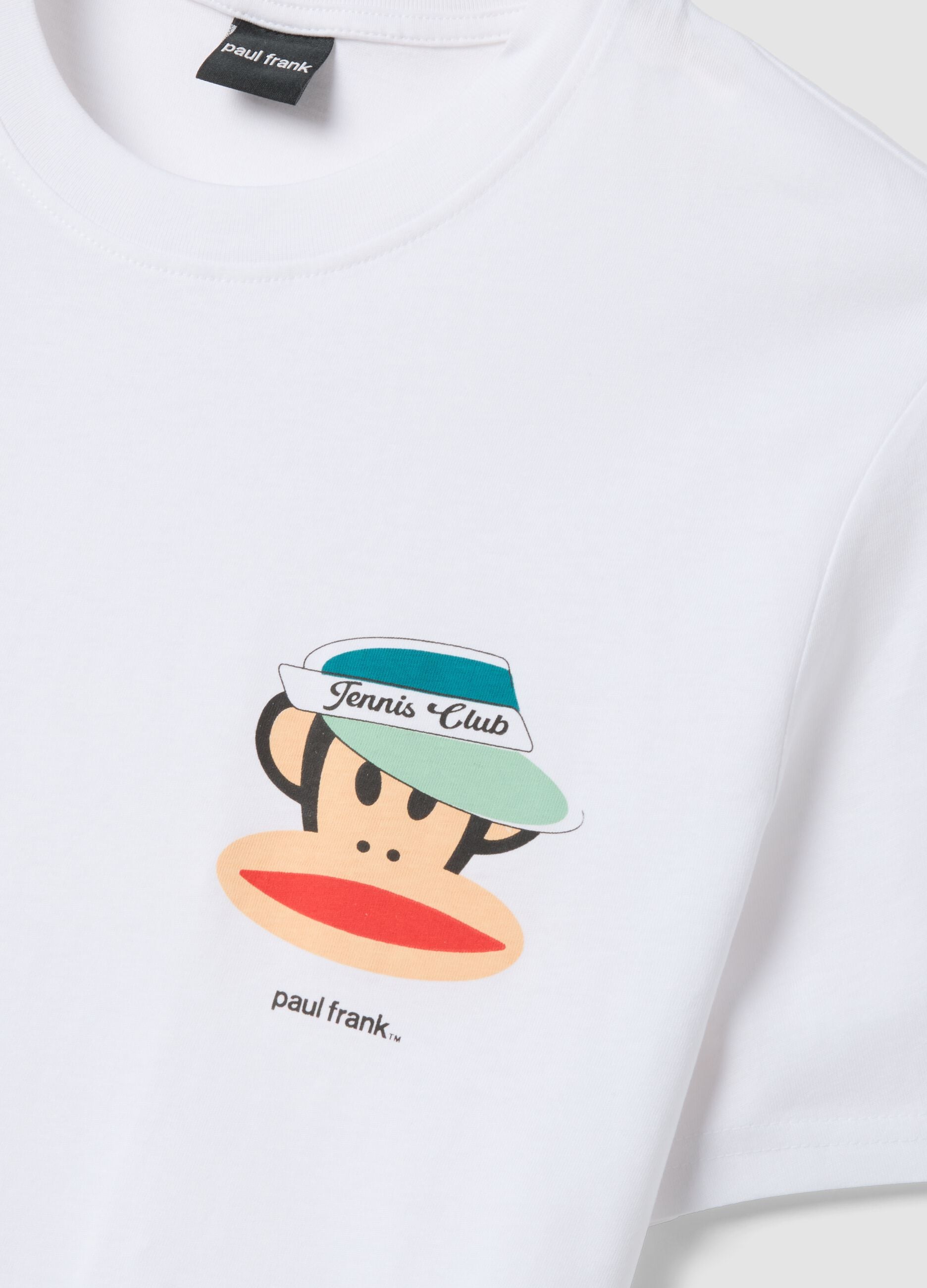 White Paul Frank print T-shirt in pure cotton, regular fit