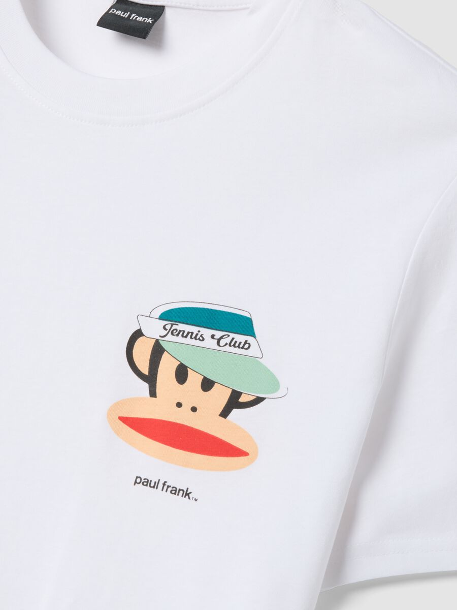 White Paul Frank print T-shirt in pure cotton, regular fit_5